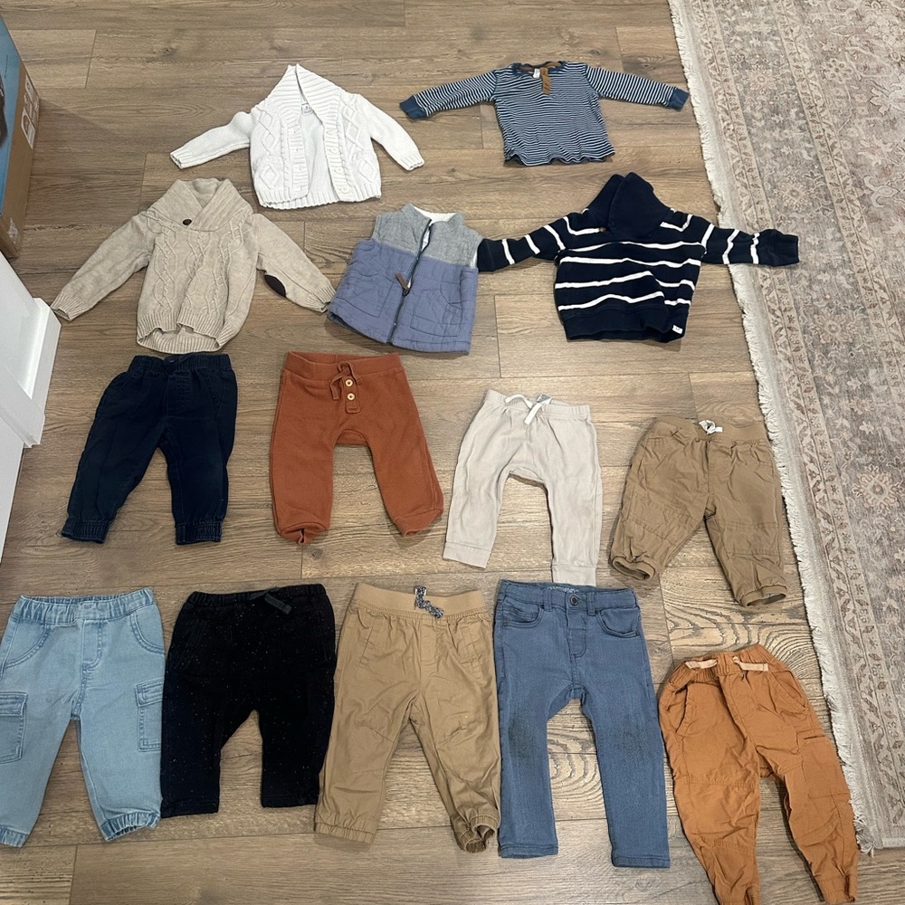 Zara Kids Sweaters and Pants - Cream, Navy, Tan, Blue